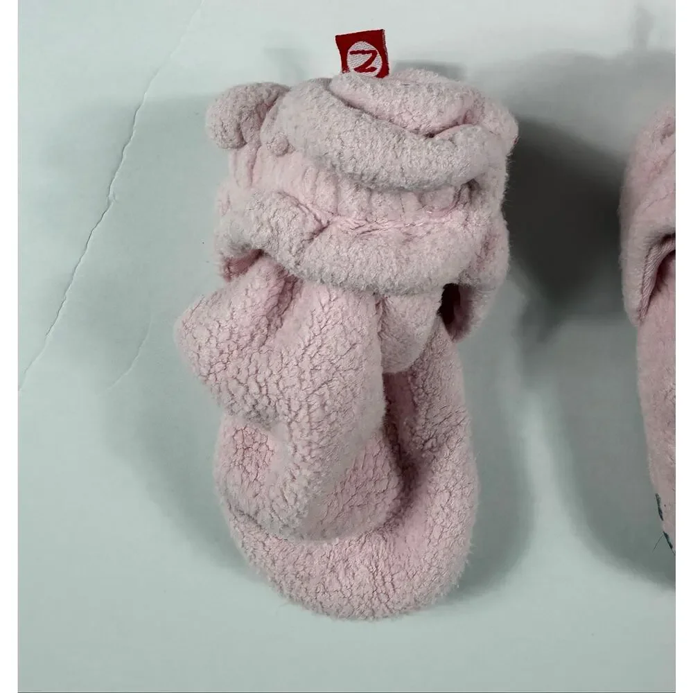 Zutano Baby Pink Fleece Booties 12 months
